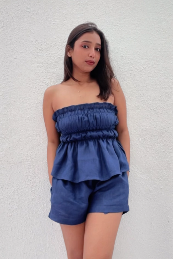 Dark-Blue Gelato Top & Shorts Set - Image 4