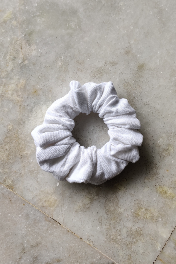 White Hemp Scrunchie - Image 3