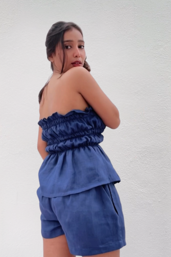 Dark-Blue Gelato Top & Shorts Set - Image 3